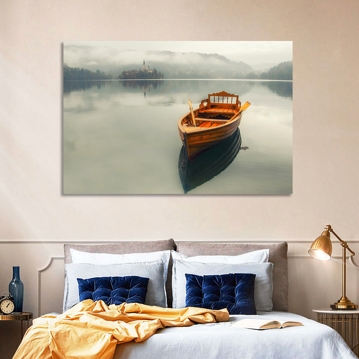 Boat In Lake Bled Wall Art