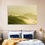 Tea Plantation Morning Mist Wall Art