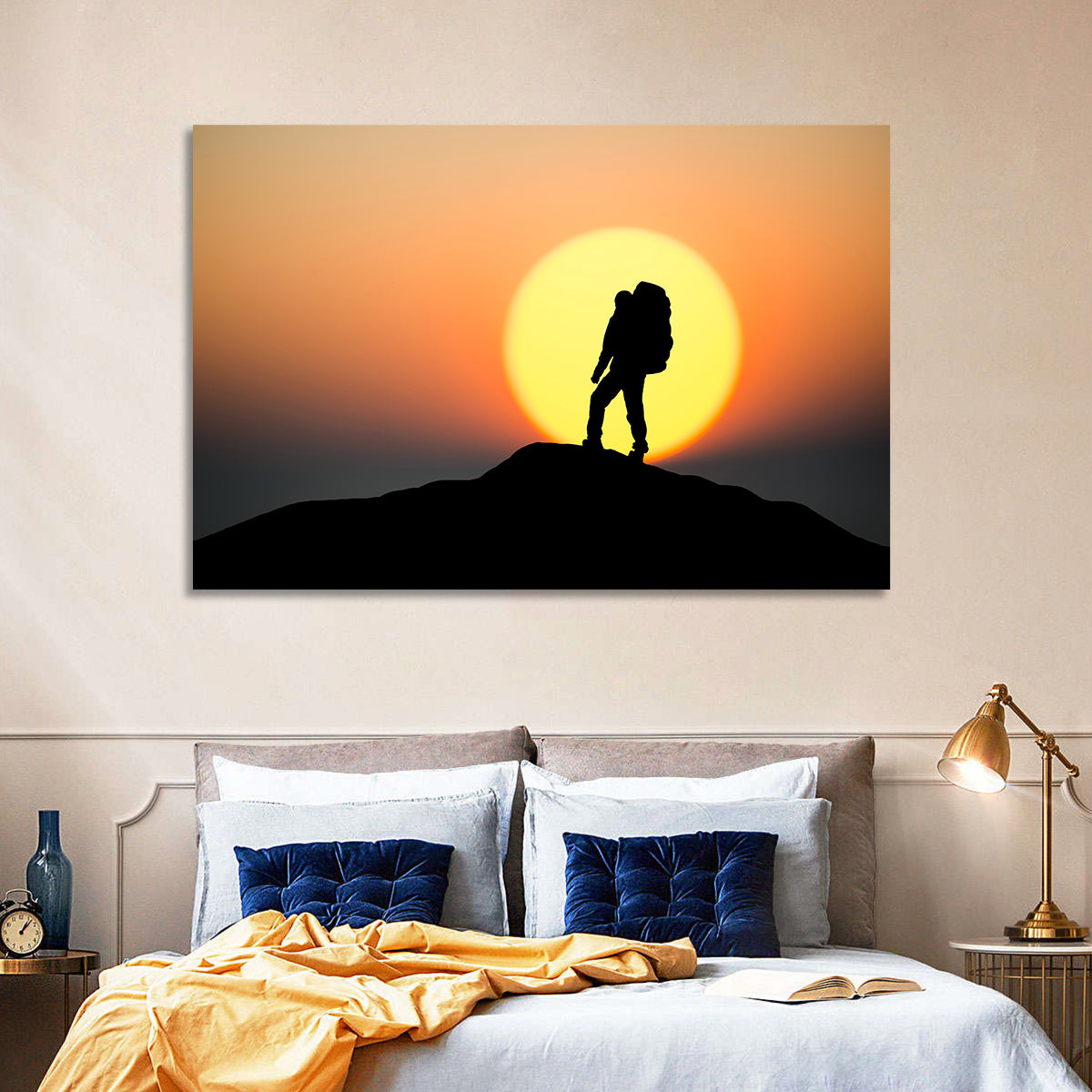 Summit Silhouette Wall Art in a room, landscape