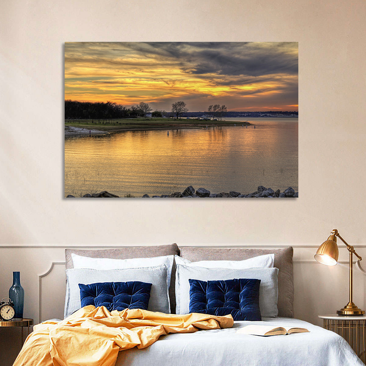 Lake Whitney Sunset Wall Art