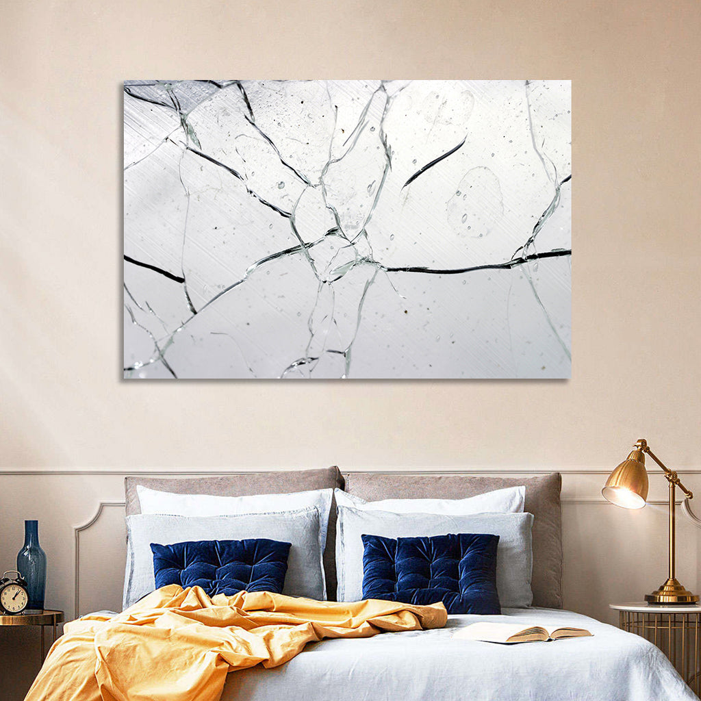 Fractured Glass Macro Study Wall Art