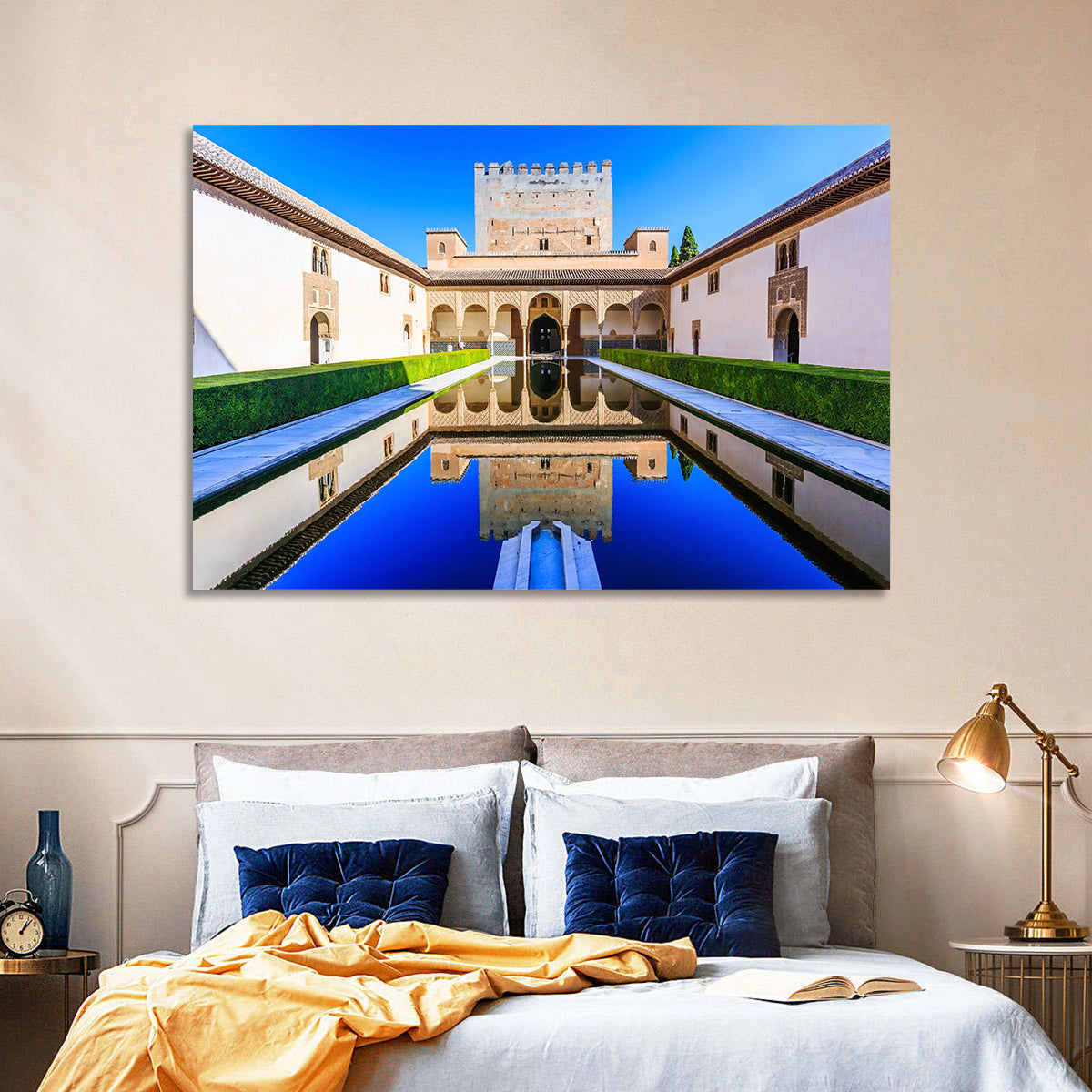 Court of the Myrtles, Alhambra Granada Wall Art in a room, landscape