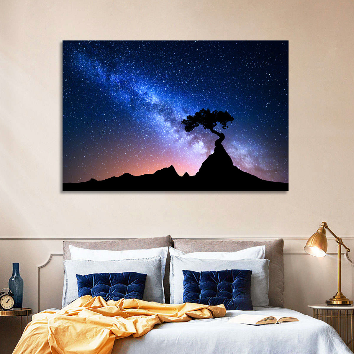 Milky Way Over Mountain Ridge Wall Art