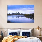 Kansas City Skyline at Dusk Wall Art