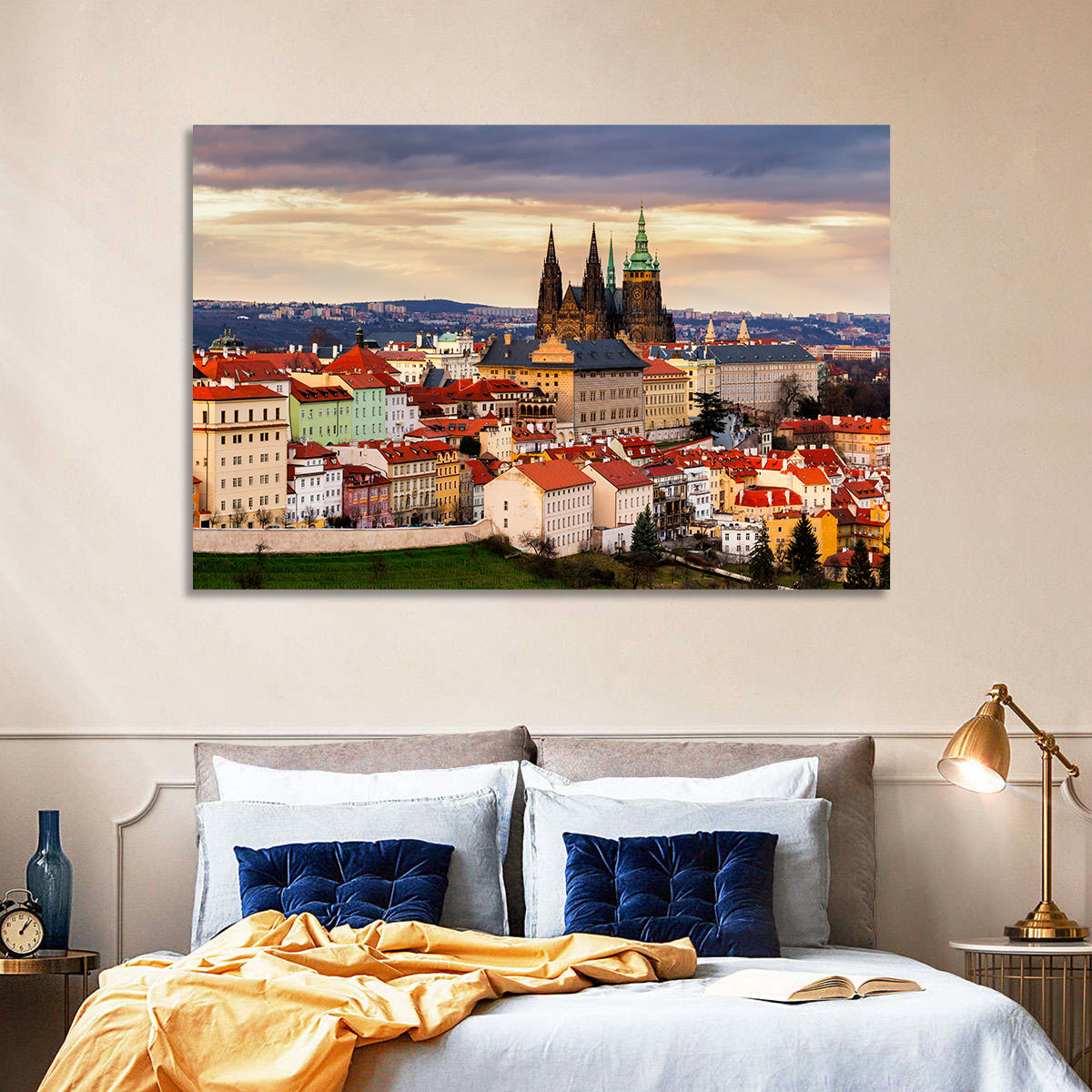 St Vitus Cathedral Prague Wall Art in a room, landscape