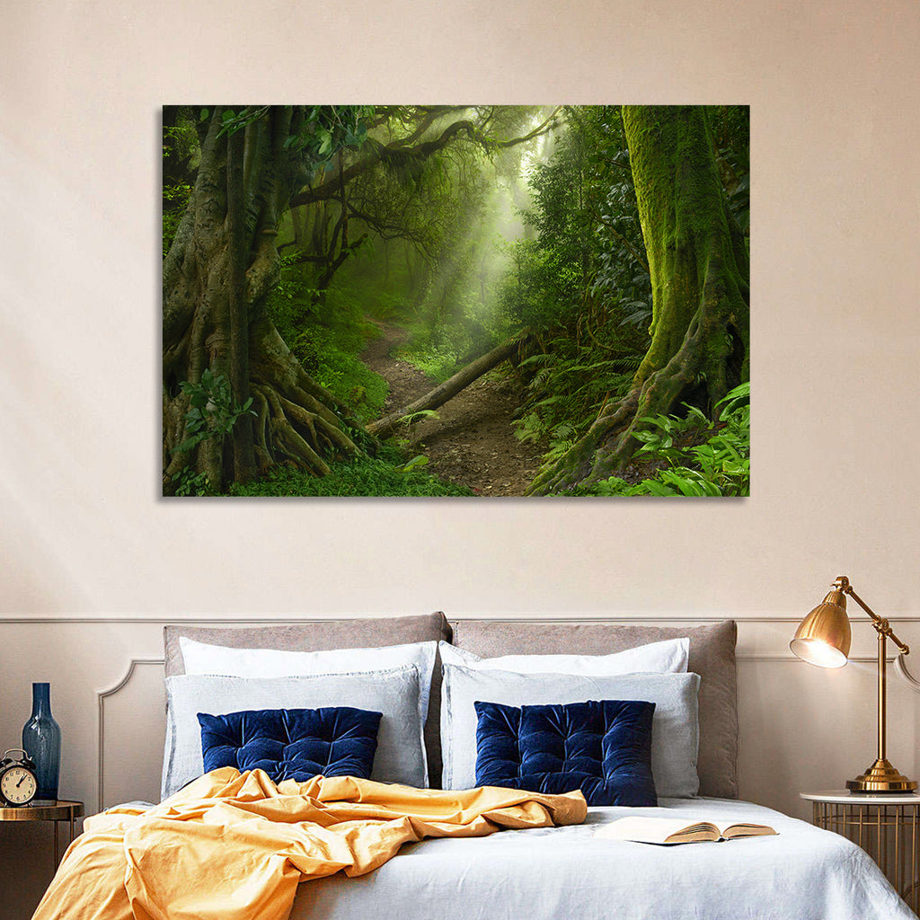 Moss-covered Rainforest Path Wall Art