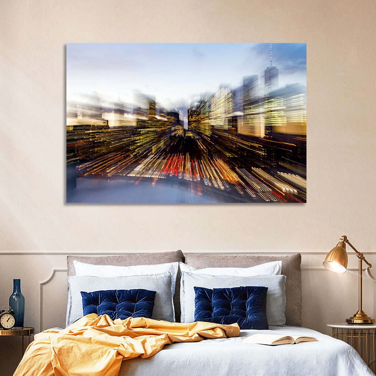 Zoom Burst Skyline Abstract Wall Art