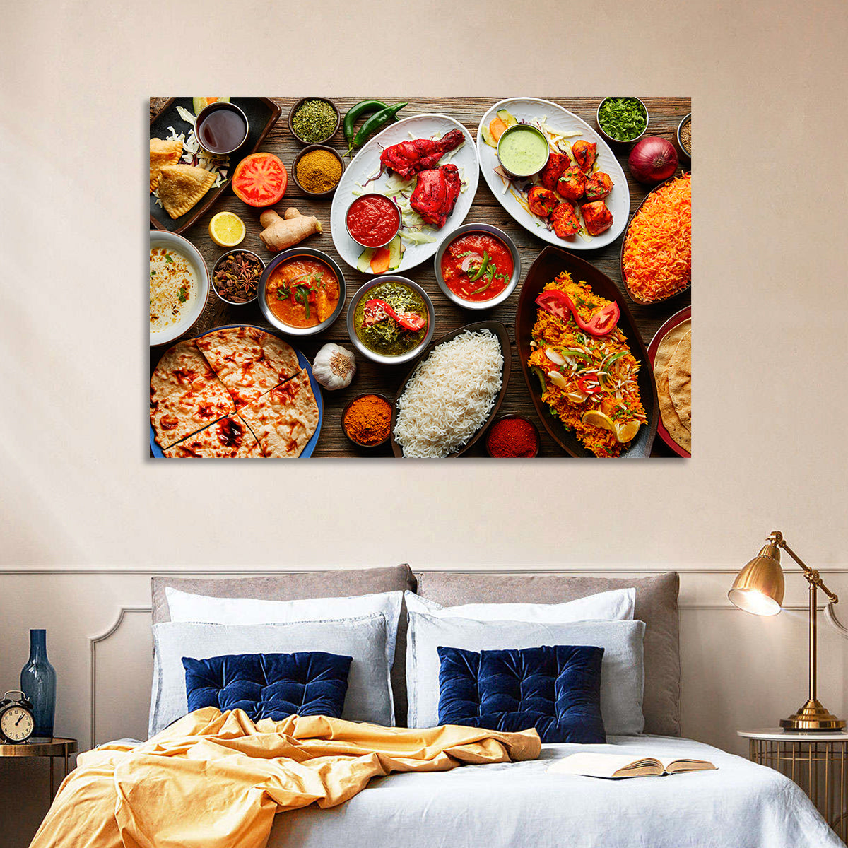 Indian Cuisine Flat Lay Wall Art