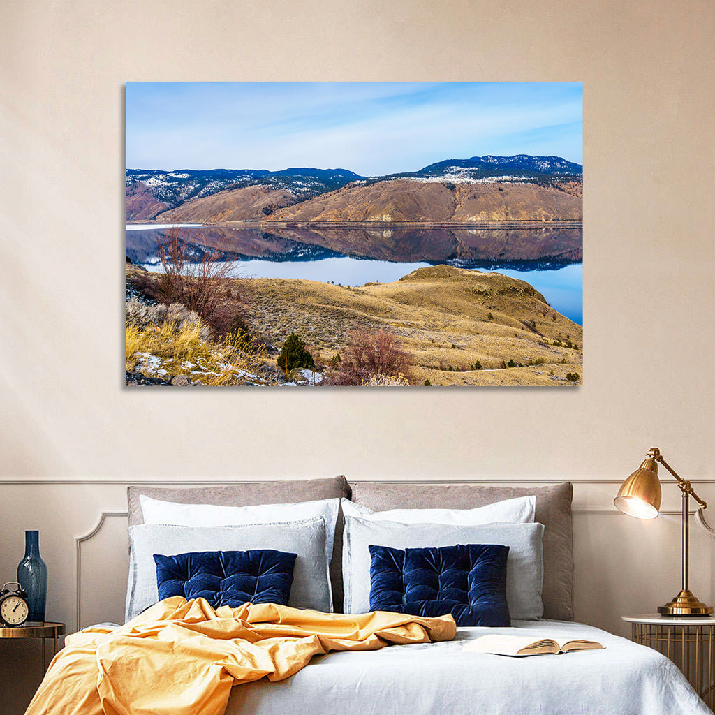 Kamloops Lake Mountain Reflection Wall Art