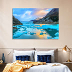Grey Glacier at Sunset Wall Art