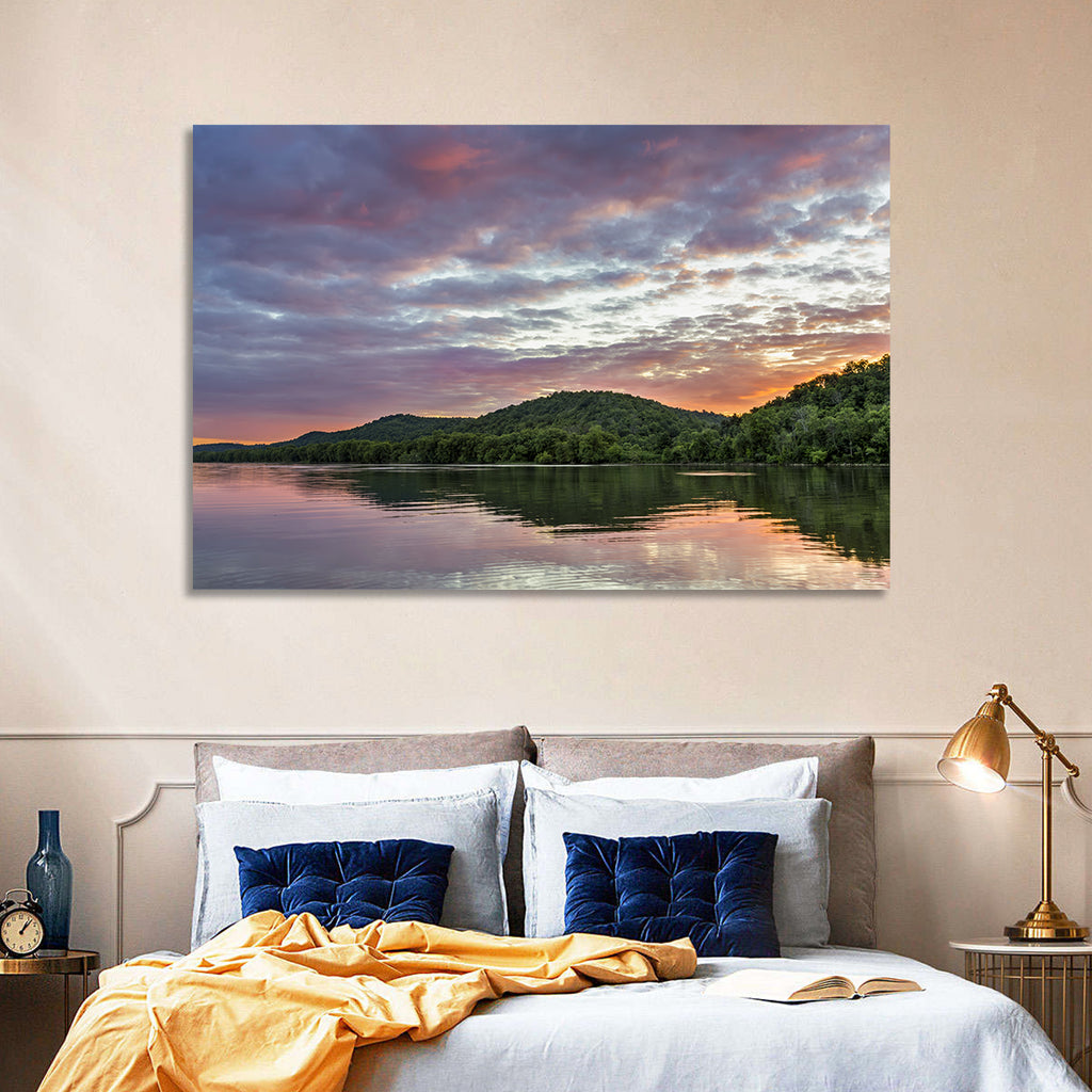 Ohio River Paden City at Dusk Wall Art
