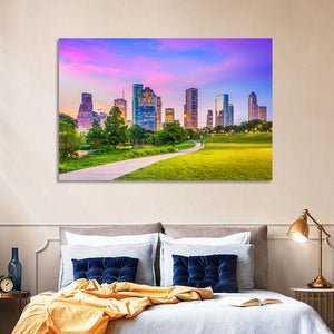 Houston City Skyline Wall Art