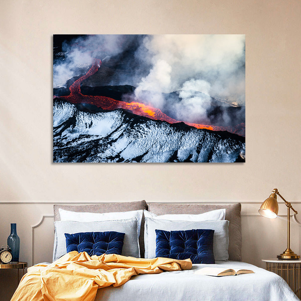 Snow-crusted Lava Flow Wall Art
