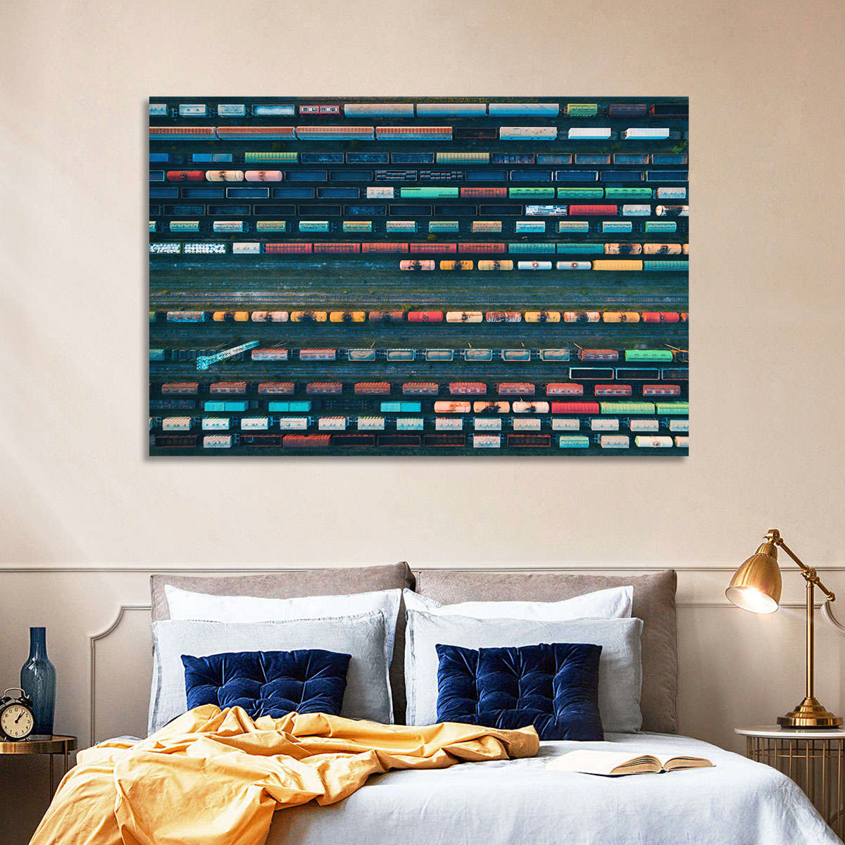 Aerial Freight Train Lines Wall Art