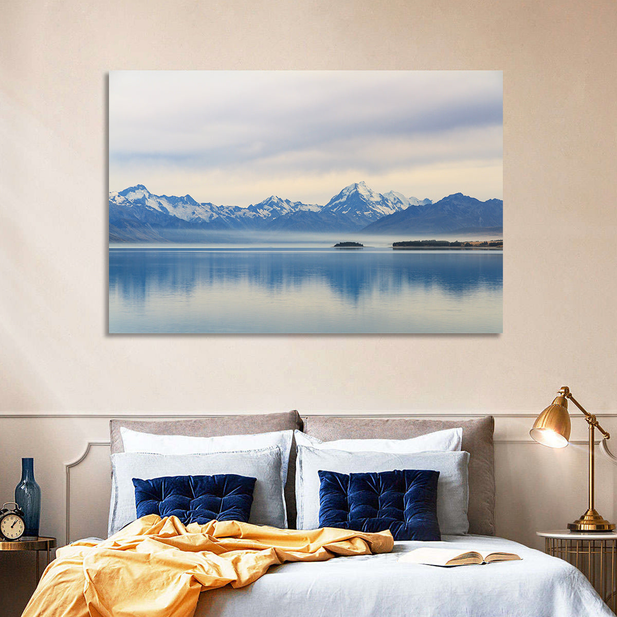 Mount Cook Reflection at Lake Pukaki Wall Art