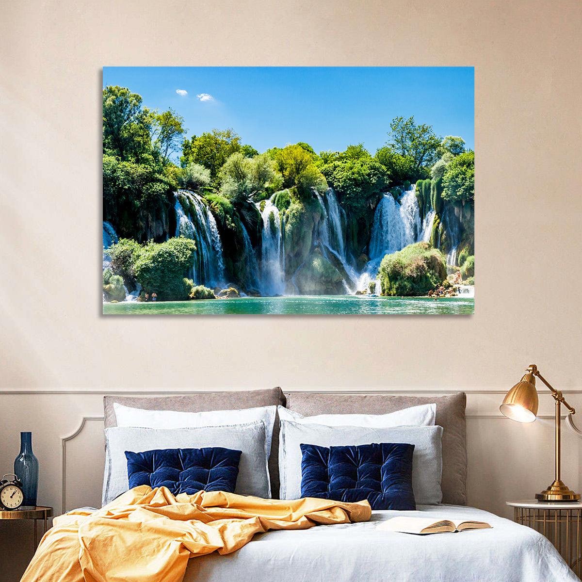 Kravice Waterfall, Ljubuški Wall Art in a room, landscape