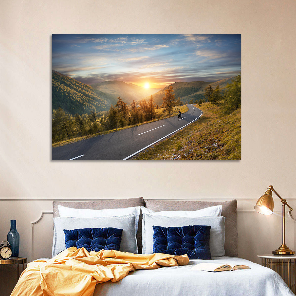 Alpine Highway at Golden Hour Wall Art