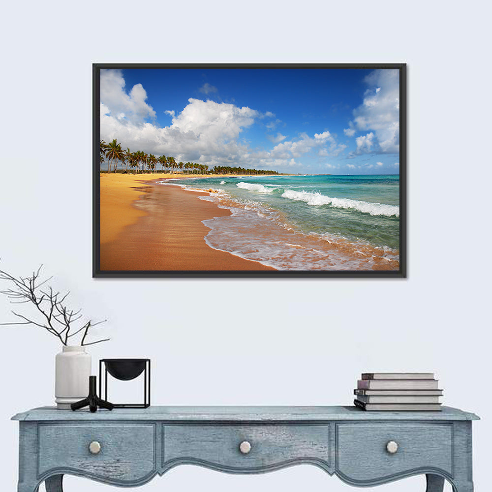 Palm Lined Tropical Coast Wall Art