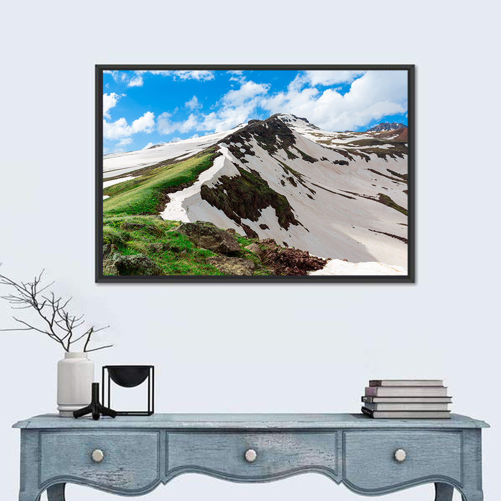 Mount Aragats Ridge Wall Art in a room, landscape