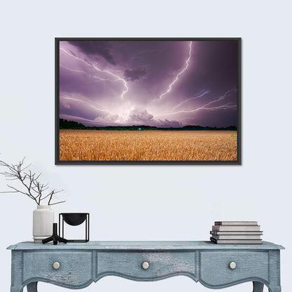 Wheat Field & Stormy Sky Wall Art