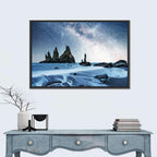 Reynisdrangar Sea Stacks Night Wall Art