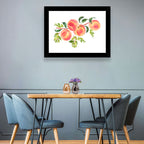 Watercolor Peach Branch Wall Art