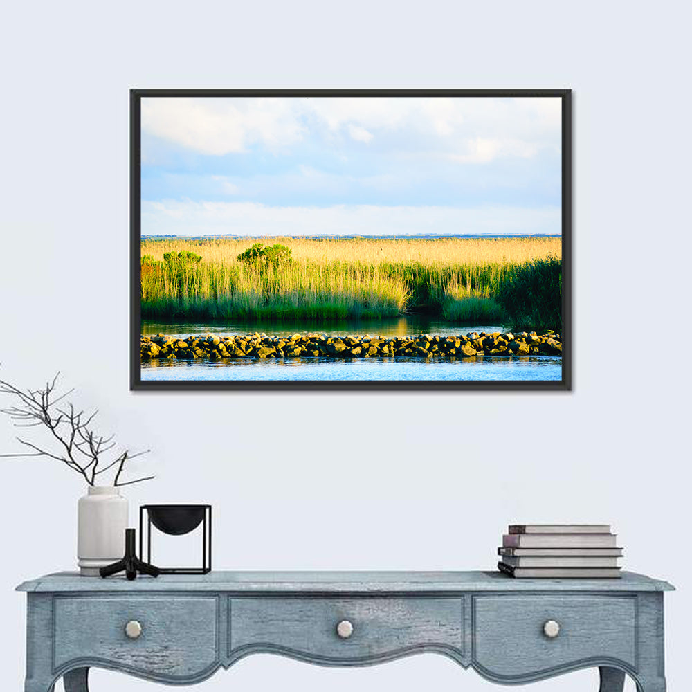 Louisiana Bayou Marsh at Golden Hour Wall Art