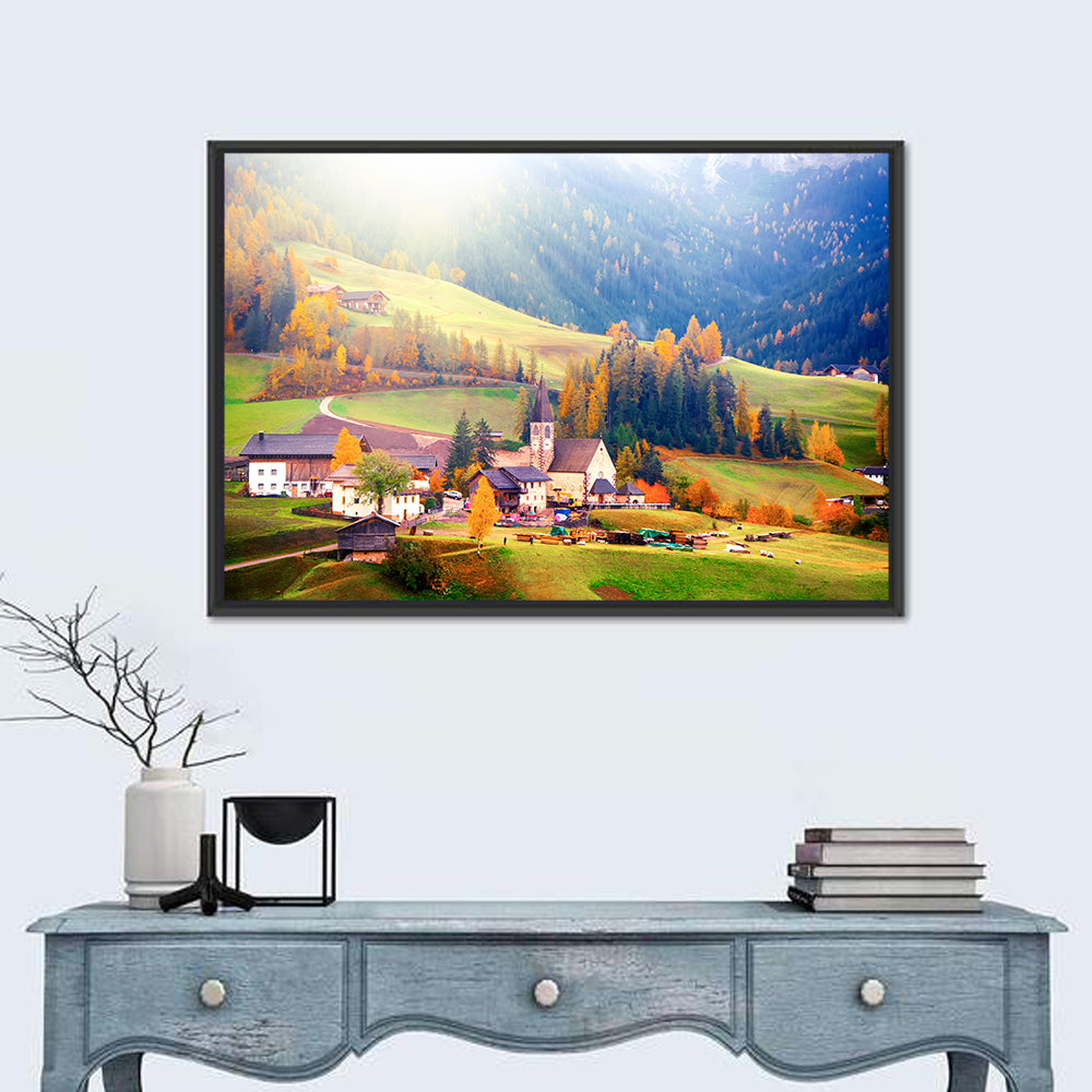 Santa Maddalena Golden Hour Wall Art