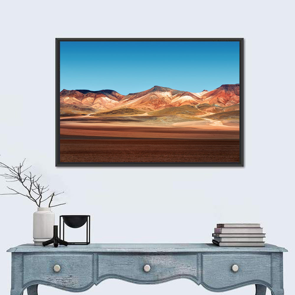 Atacama Desert Ridges Wall Art in a room, landscape
