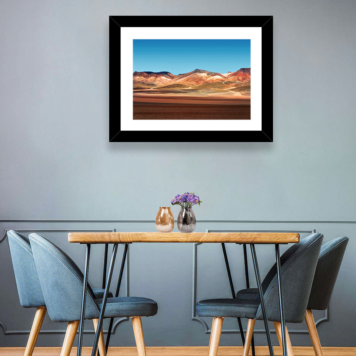Atacama Desert Ridges Wall Art in a room, landscape
