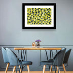 Yellow Chrysanthemum Bloom Pattern Wall Art