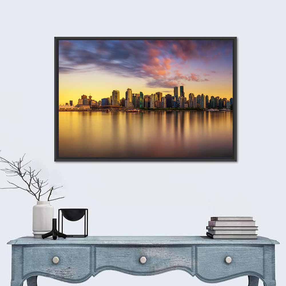 Vancouver Downtown Sunset Wall Art