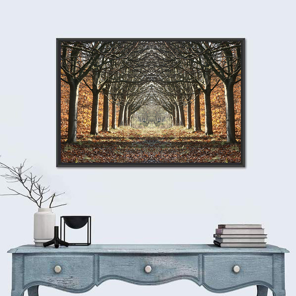 Danish Autumn Tree-lined Path Wall Art