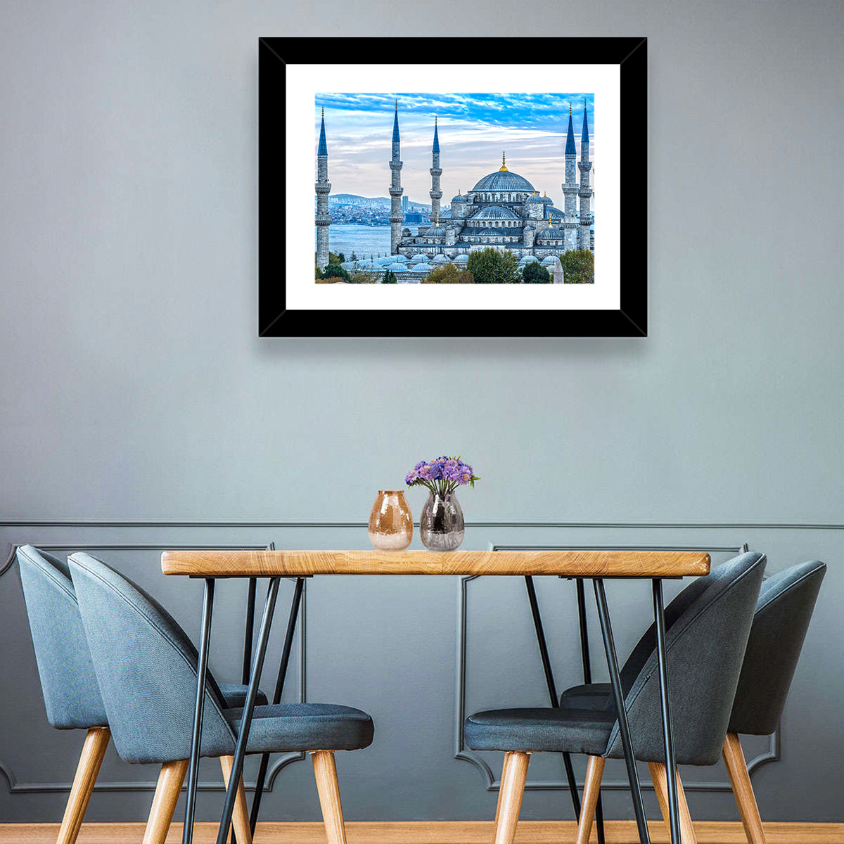 Cloudy Blue Mosque Wall Art
