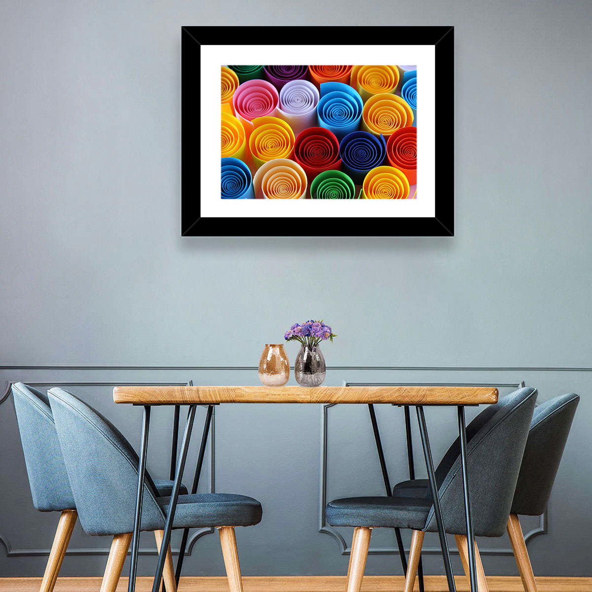 Quilled Color Spirals Wall Art