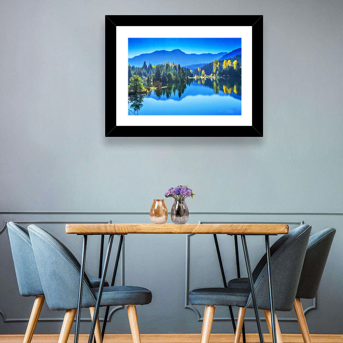 Gold Lake Reflection Wall Art