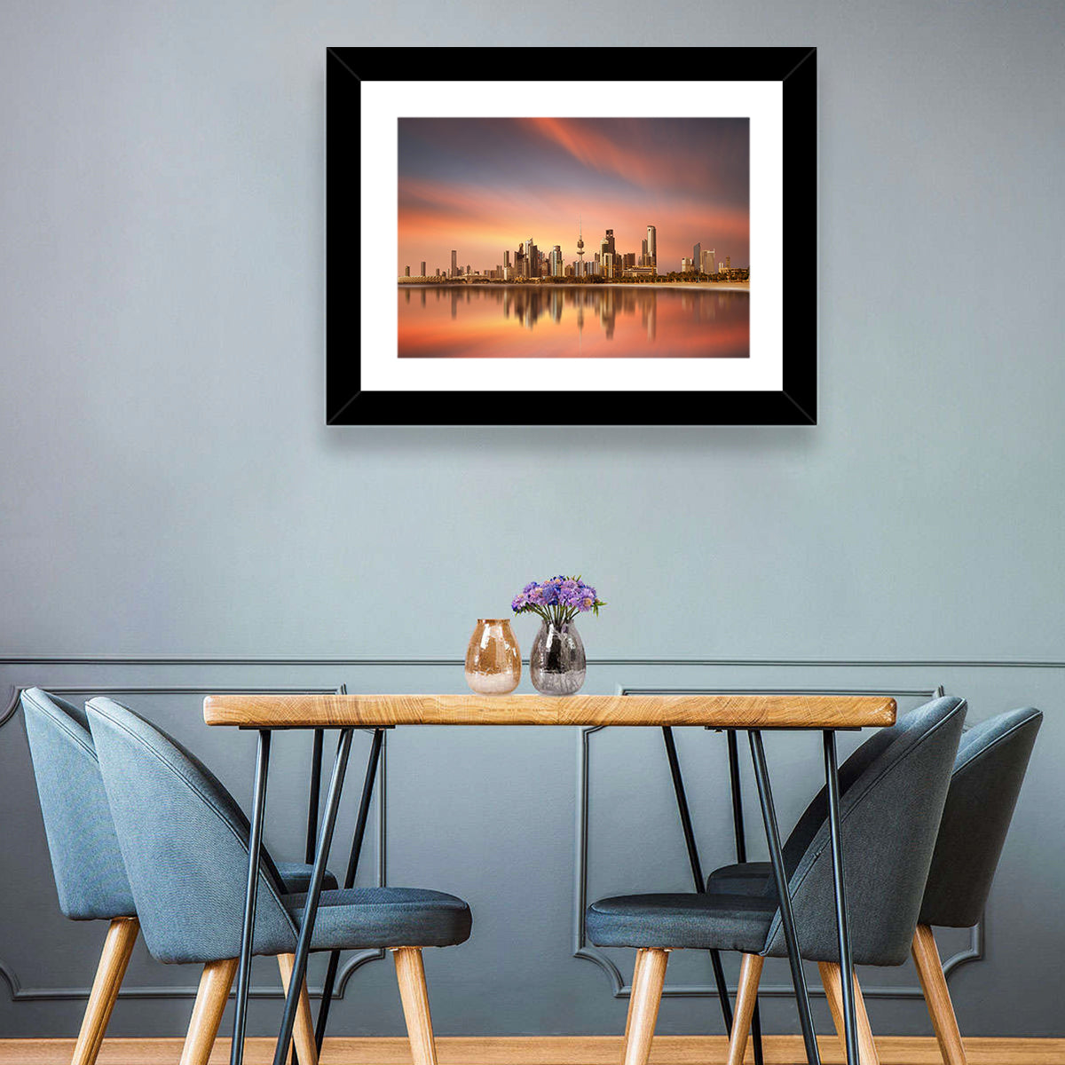 Kuwait City Skyline at Sunset Wall Art