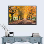 Maple Lane in Autumn Wall Art
