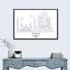 Islamabad Skyline Line Wall Art