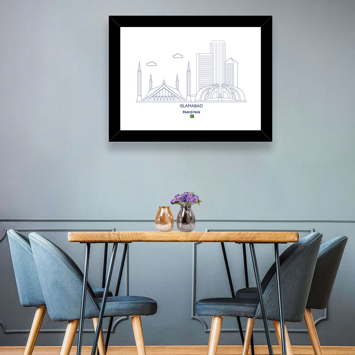 Islamabad City Skyline Wall Art