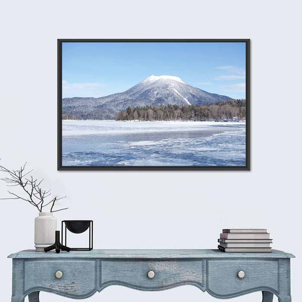 Frozen Lake Akan Wall Art in a room, landscape