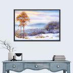 Misty Snow Valley Wall Art