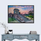 Jahaz Mahal Staircase at Sunset Wall Art