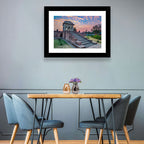 Jahaz Mahal Staircase at Sunset Wall Art