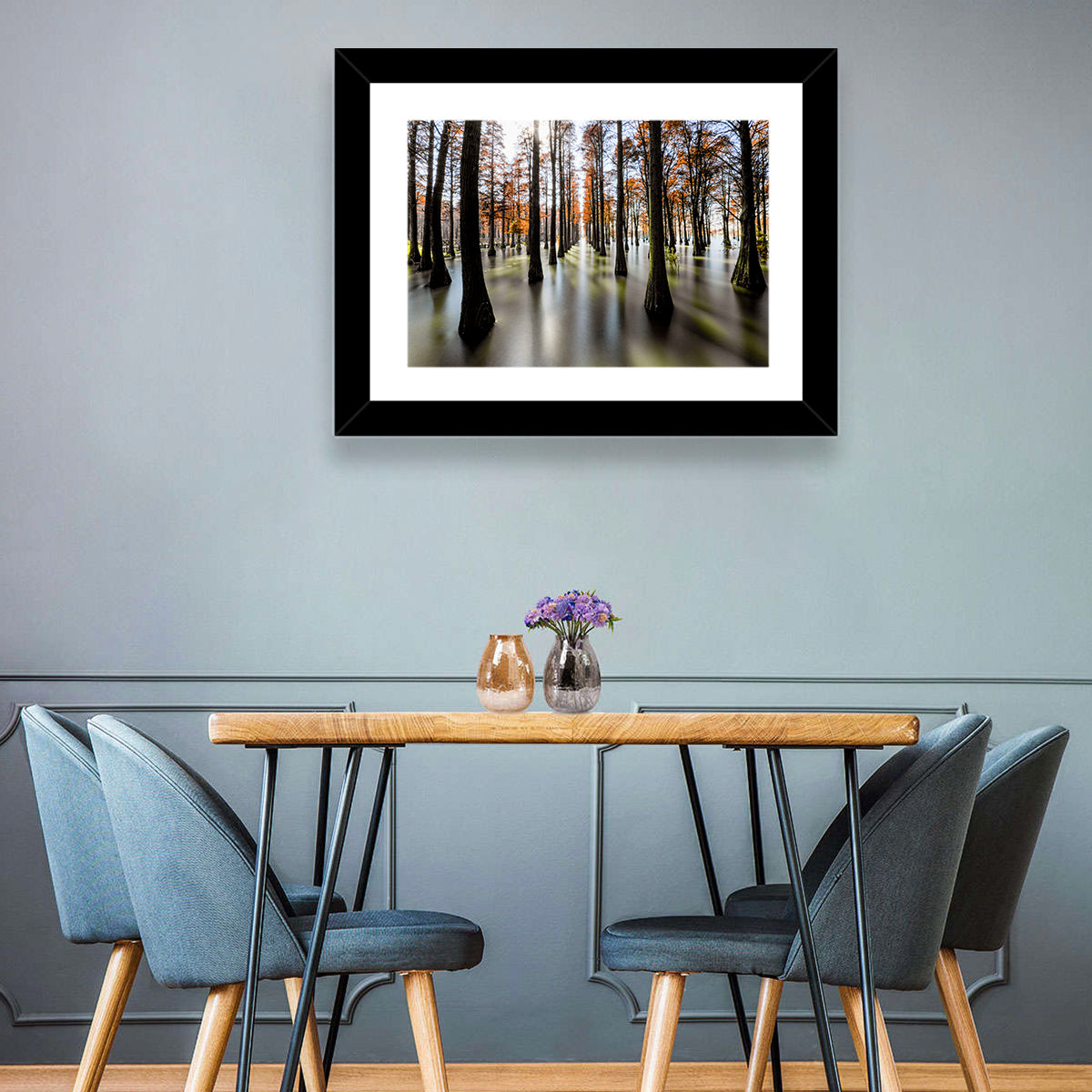 Autumn Flooded Cypress Forest Wall Art