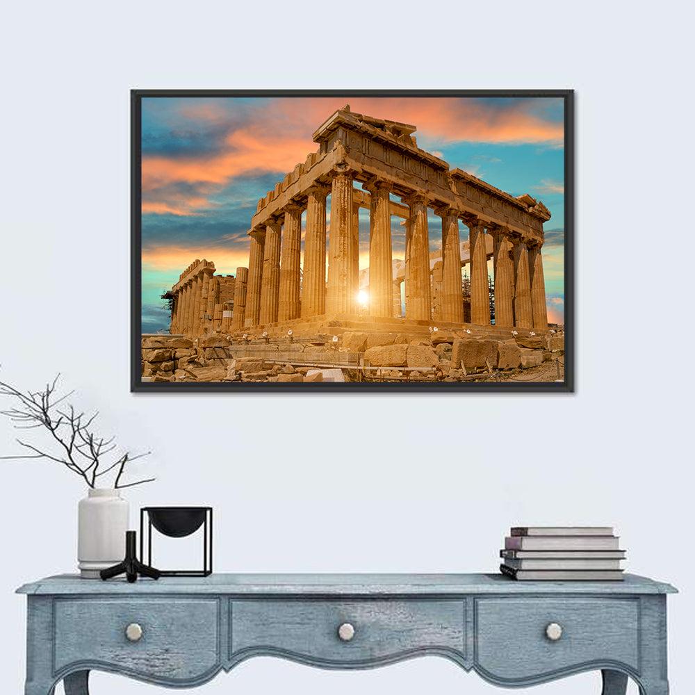 Parthenon at Sunset Wall Art