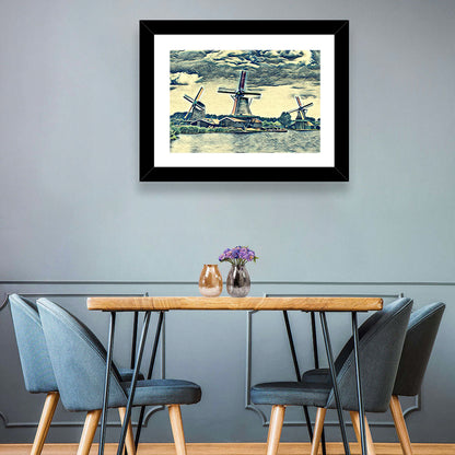 Vintage Windmill Wall Art