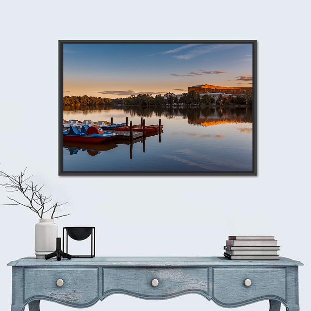 Dutzendteich Lake at Golden Hour Wall Art