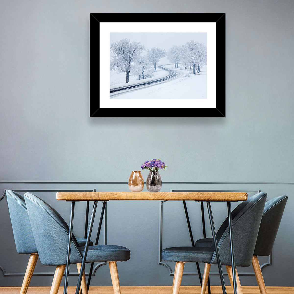 Cold Snowy Path Wall Art