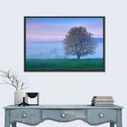 Misty Sumava Mountain Tree Wall Art